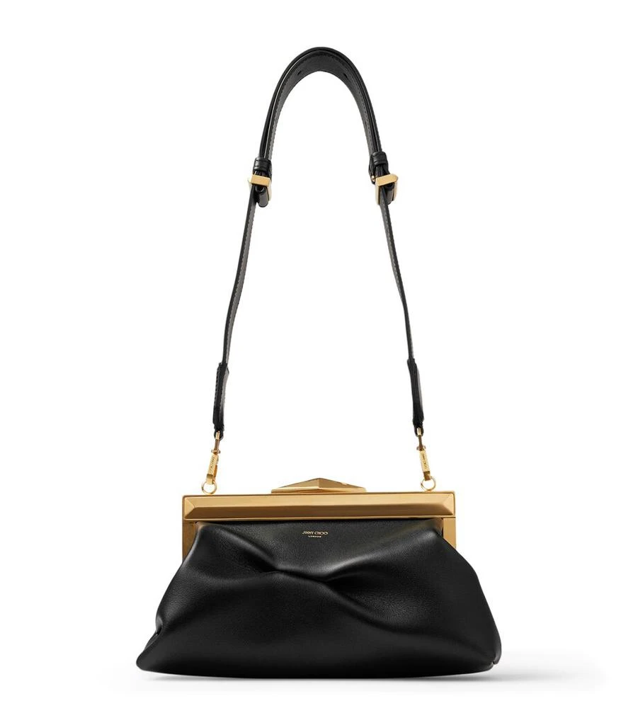 Jimmy Choo Leather Diamond Frame Clutch Bag 1