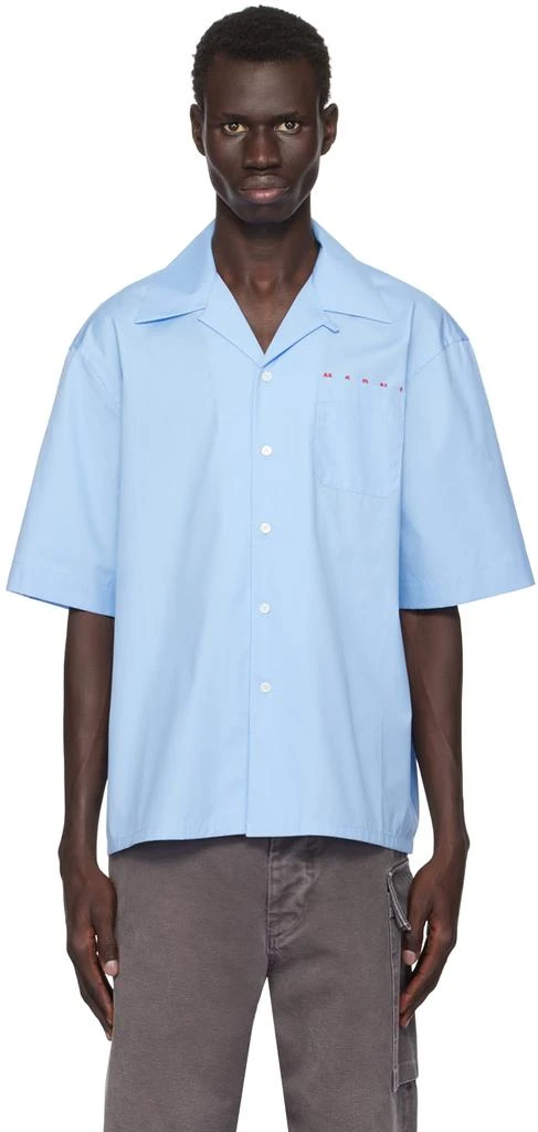 Marni Blue Bowling Shirt 1