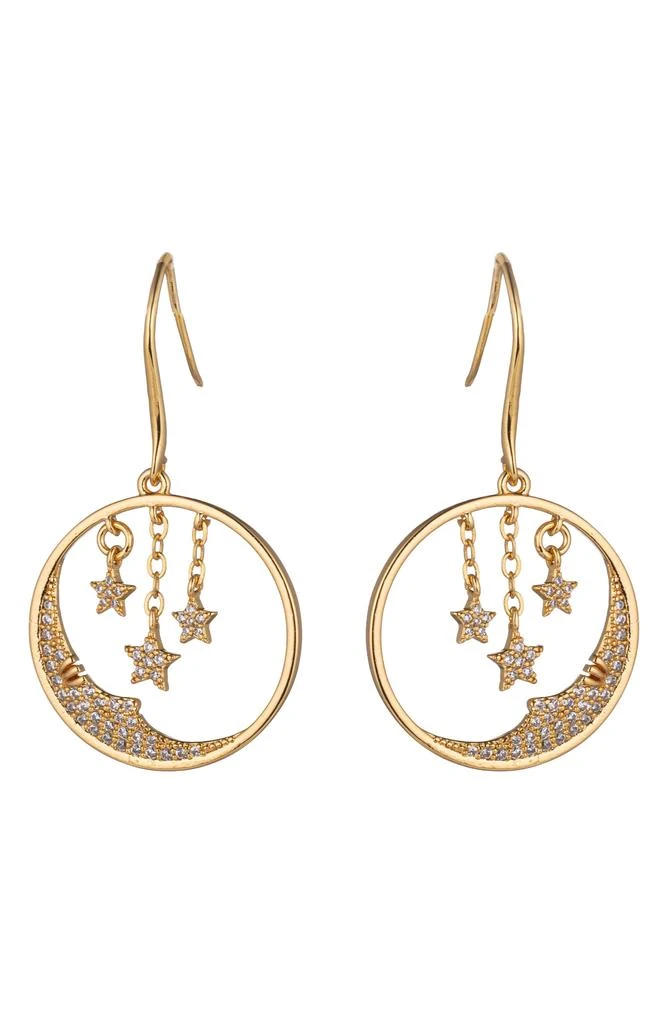 EYE CANDY LOS ANGELES Moon 
Star Crystal Drop Earrings