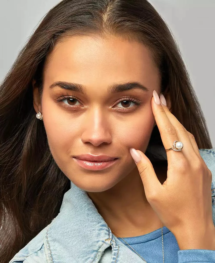 Honora Cultured Freshwater Pearl (7mm)
Diamond (1/8 ct. t.w.) Stud Earrings in 14k Gold 5