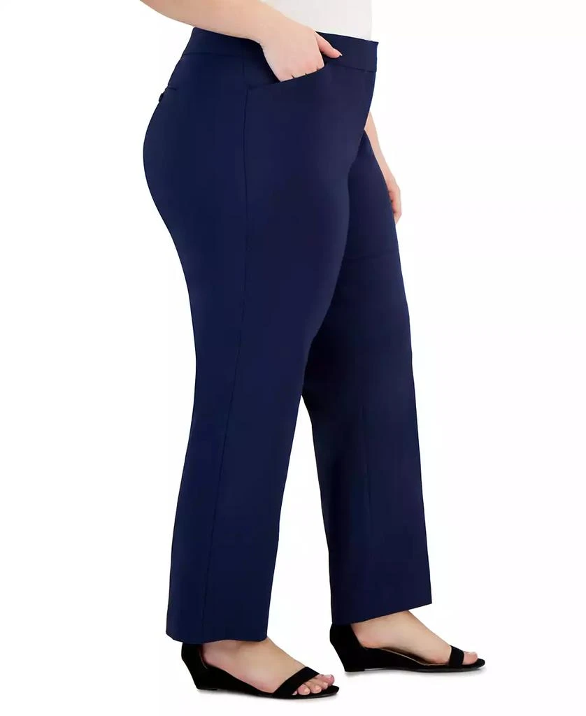 JM Collection Plus Size Curvy-Fit Straight-Leg Pants, Exclusively at Macy's 3