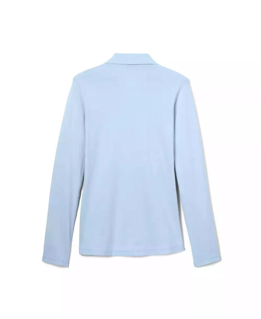 French Toast Little Girls Long Sleeve Stretch Pique Polo Shirt 2