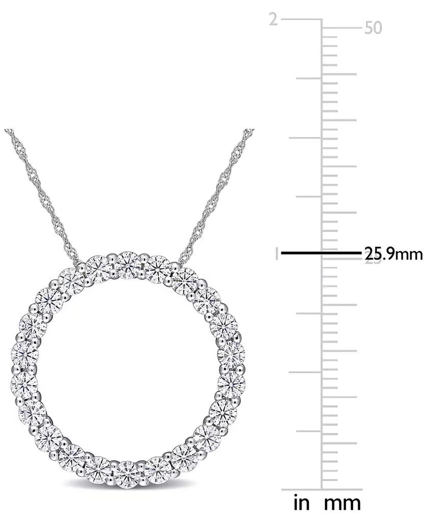Macy
s Lab-Grown Moissanite Circle 17" Pendant Necklace (2-1/5 ct. t.w.) in 14k White Gold 5
