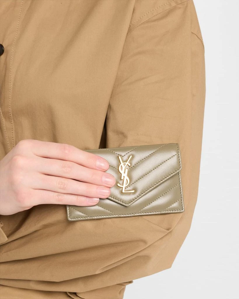 Yves Saint Laurent Cassandre YSL Quilted Leather Fragments Card Holder 2