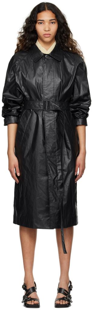 Lemaire Black Belted Rain Coat