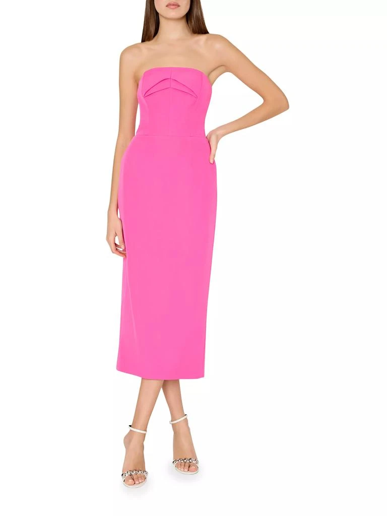 Milly Taylor Cady Triangle Pleat Midi-Dress 2