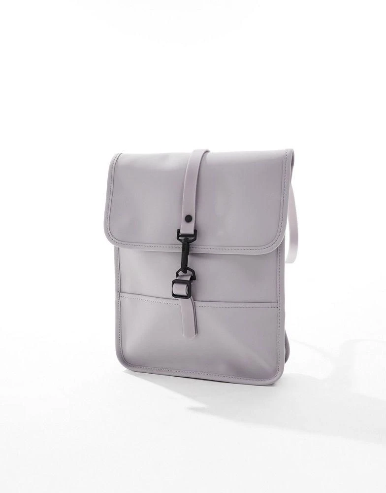 Rains Rains 13010 unisex waterproof backpack micro in flint grey lilac