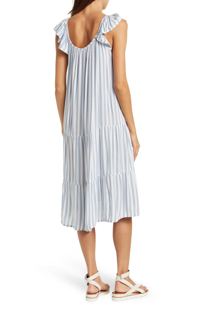 BOHO ME Stripe Tiered Cover-Up Dress