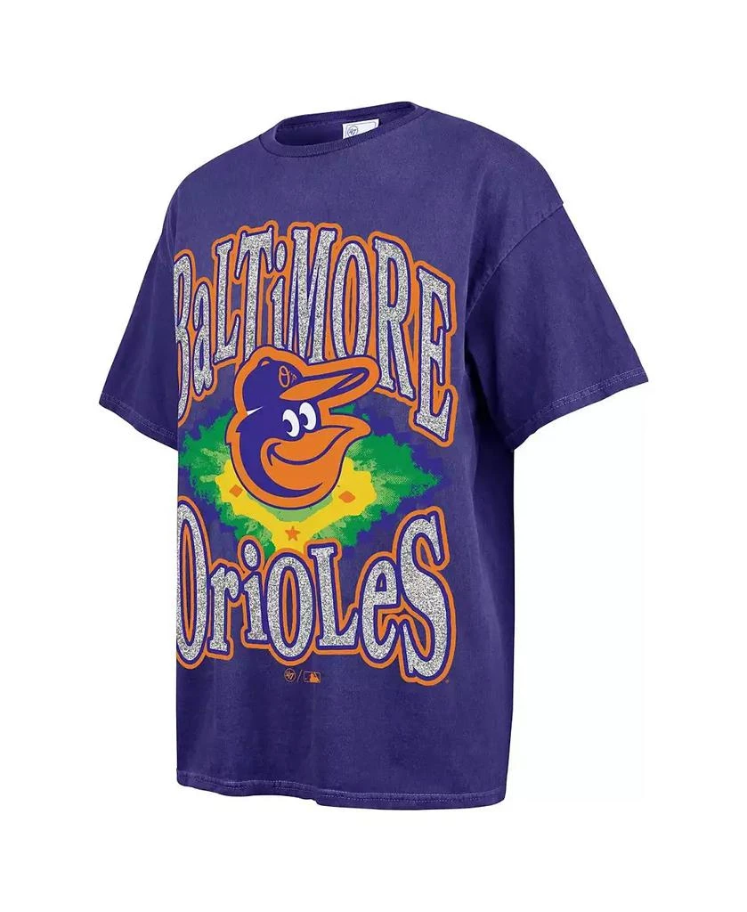 47 Brand Women's Navy Baltimore Orioles Flashing Lights Boyfriend T-Shirt 2