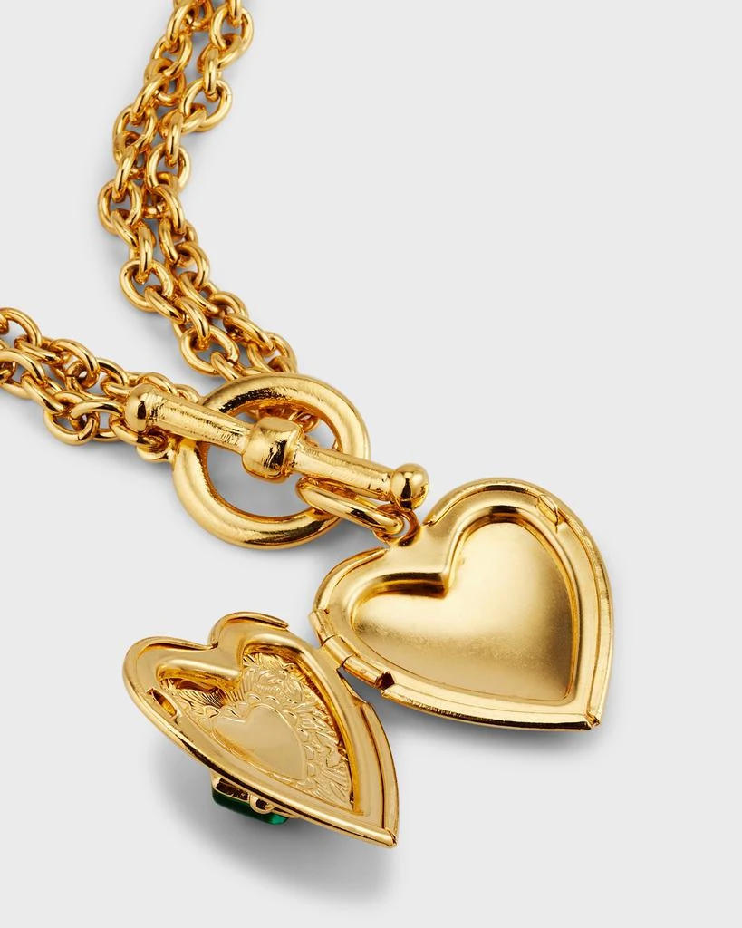 BEN-AMUN Toggle Bracelet with Stone and Heart Locket 3