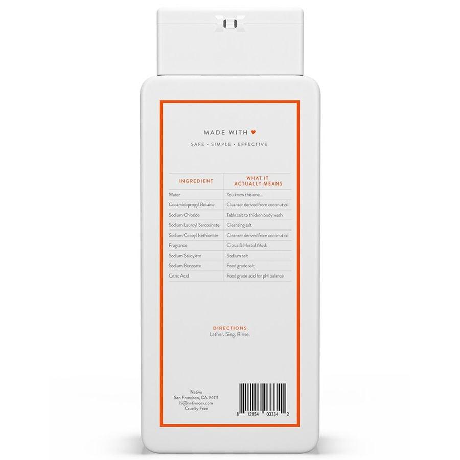 Native Body Wash Citrus Herbal Musk
