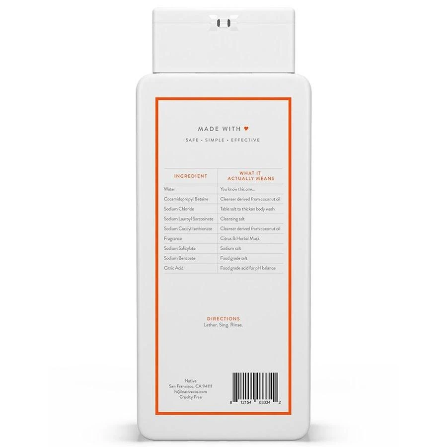 Native Body Wash Citrus Herbal Musk 2