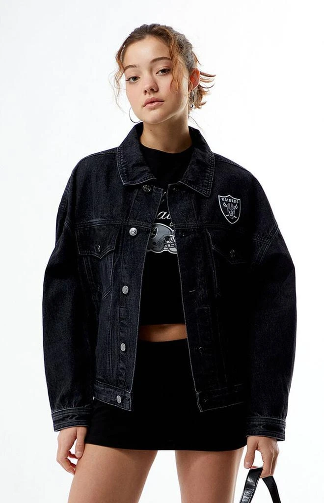 WILD COLLECTIVE NFL Wild Collective x PacSun Las Vegas Raiders Denim Jacket 1
