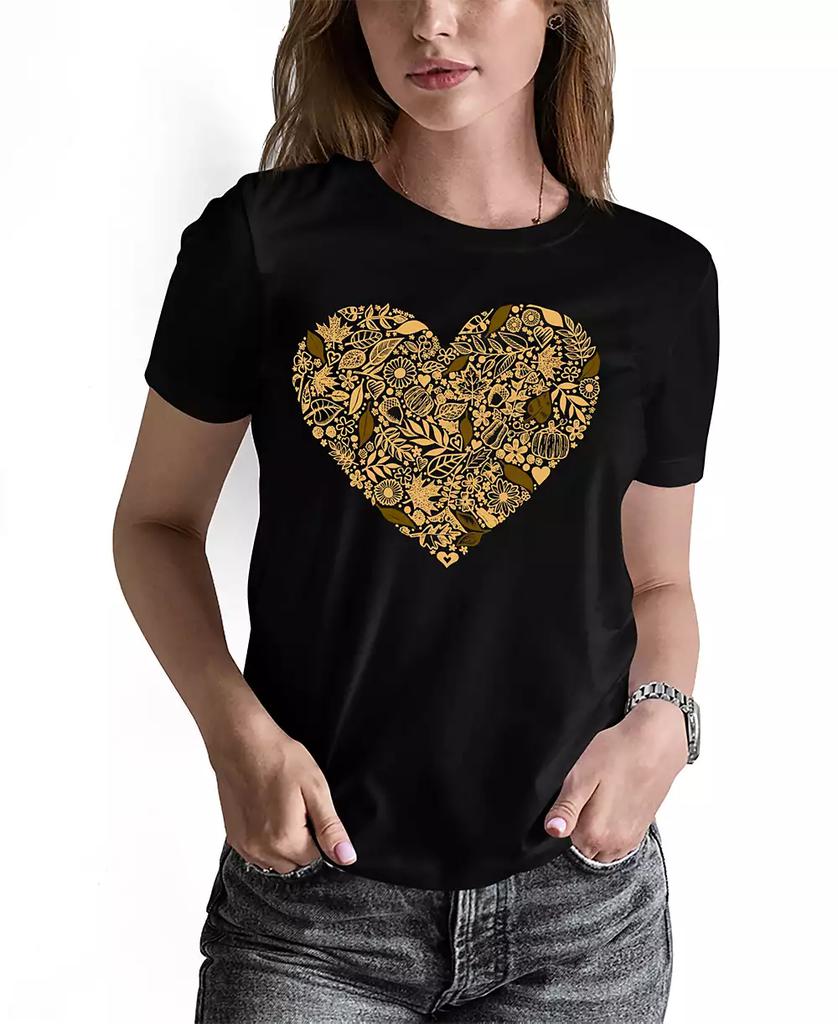 LA Pop Art Women's Fall Vibes Art Crew Neck T-Shirt