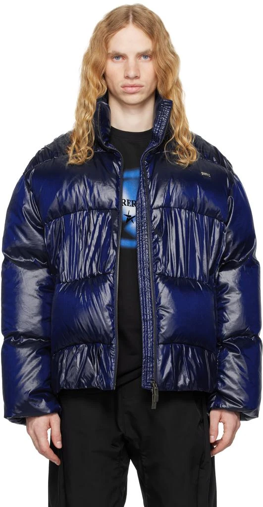 ADER error Blue Quilted Down Jacket - Coats - Free Shipping 