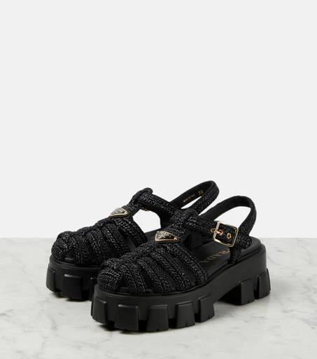 Prada Monolith platform sandals 5