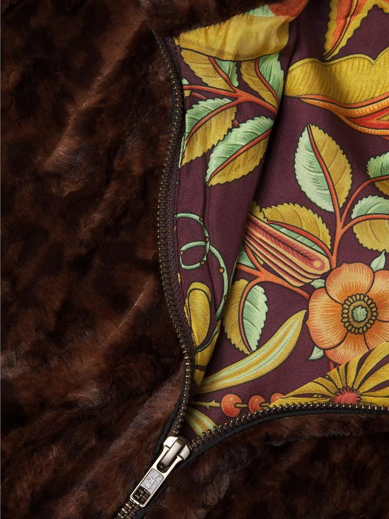 Johnny Was Jaguar Faux Fur Bomber Jacket 6