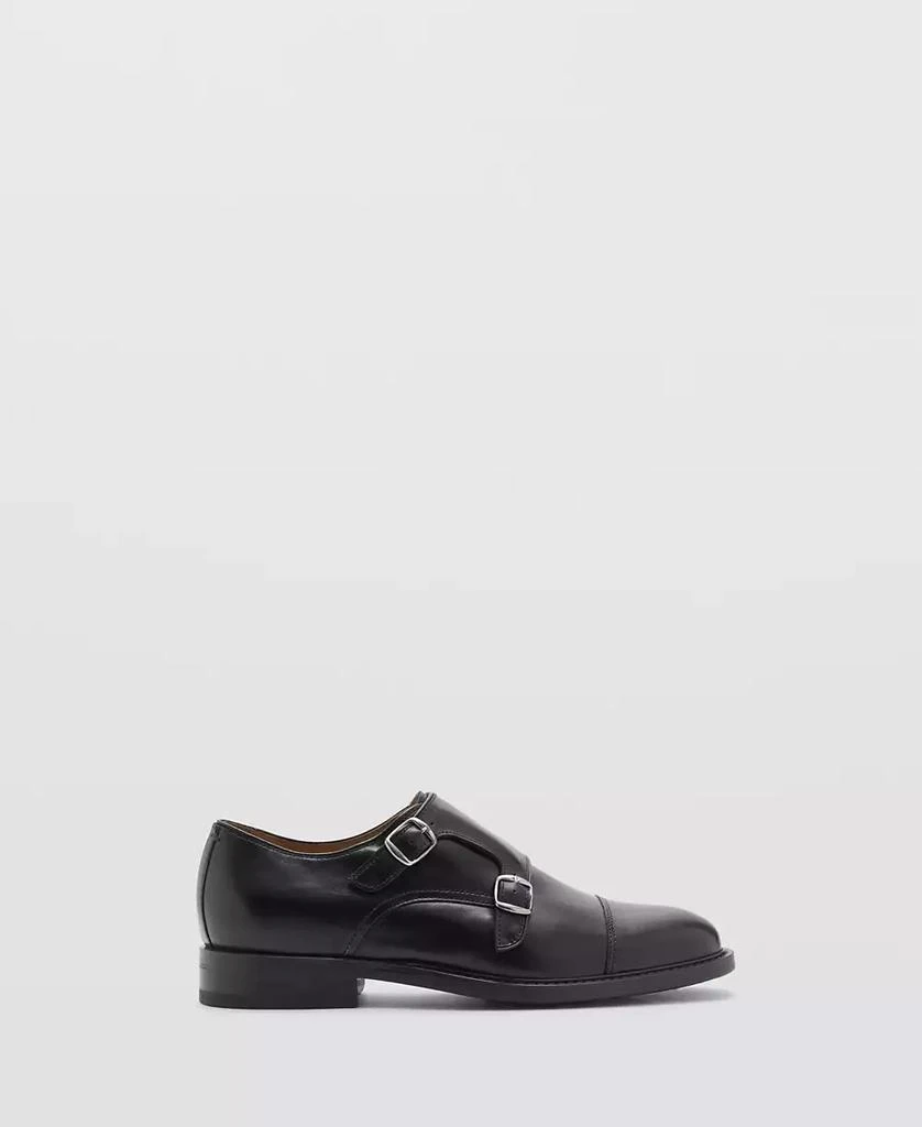 Mango Men's Double Buckle Leather Shoes 2
