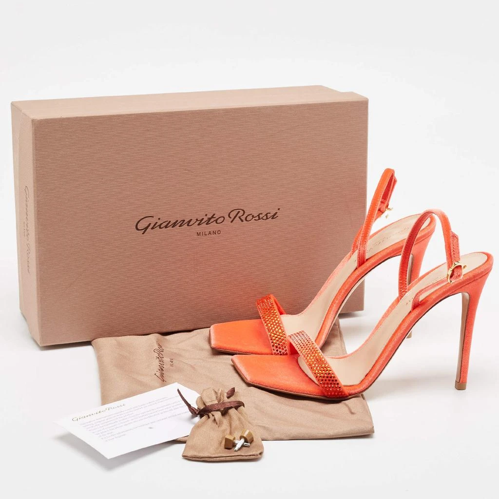 Gianvito Rossi Gianvito Rossi Poppy Red Velvet Embellished Britney Sandals Size 38.5 9