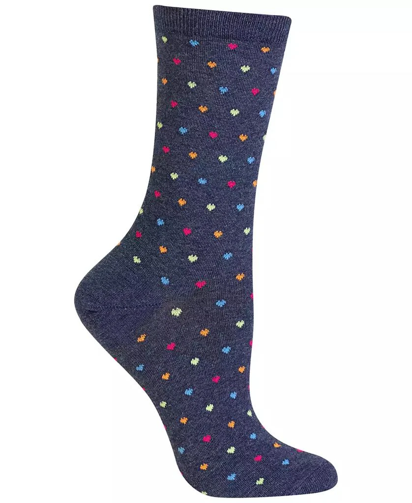 Hot Sox Women's Tiny Hearts Fashion Crew Socks 1