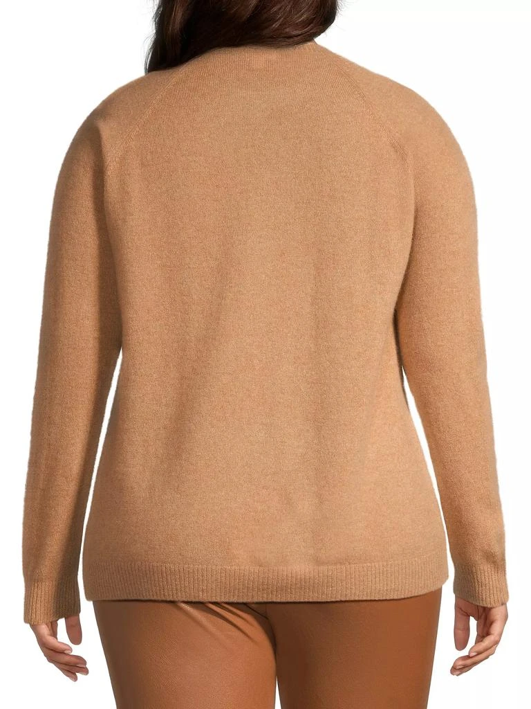 Minnie Rose Plus Size Shrunken Cashmere Crewneck Sweater 5