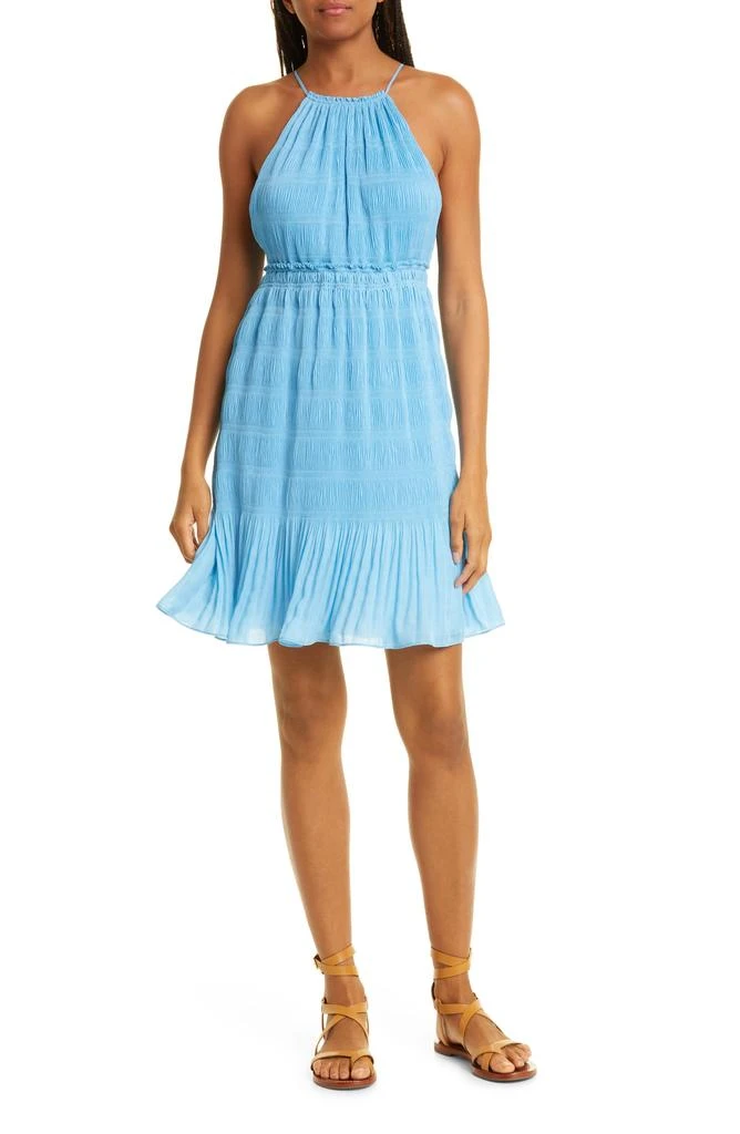 open lace back dress Strapless Pleated Short Dress