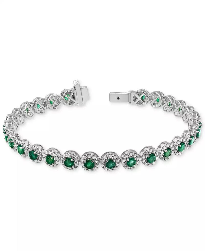 Macy
s Sapphire (5-1/2 ct. t.w.) 
Diamond (3 ct. t.w) Tennis Bracelet in 14k White Gold (Also in Ruby and Emerald) 7