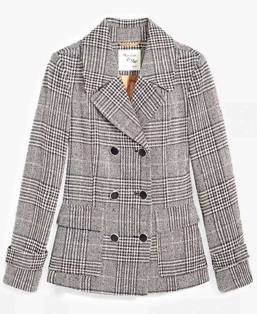 Maralyn & Me Juniors' Double-Breasted Long-Sleeve Peacoat, Created for Macy's 5