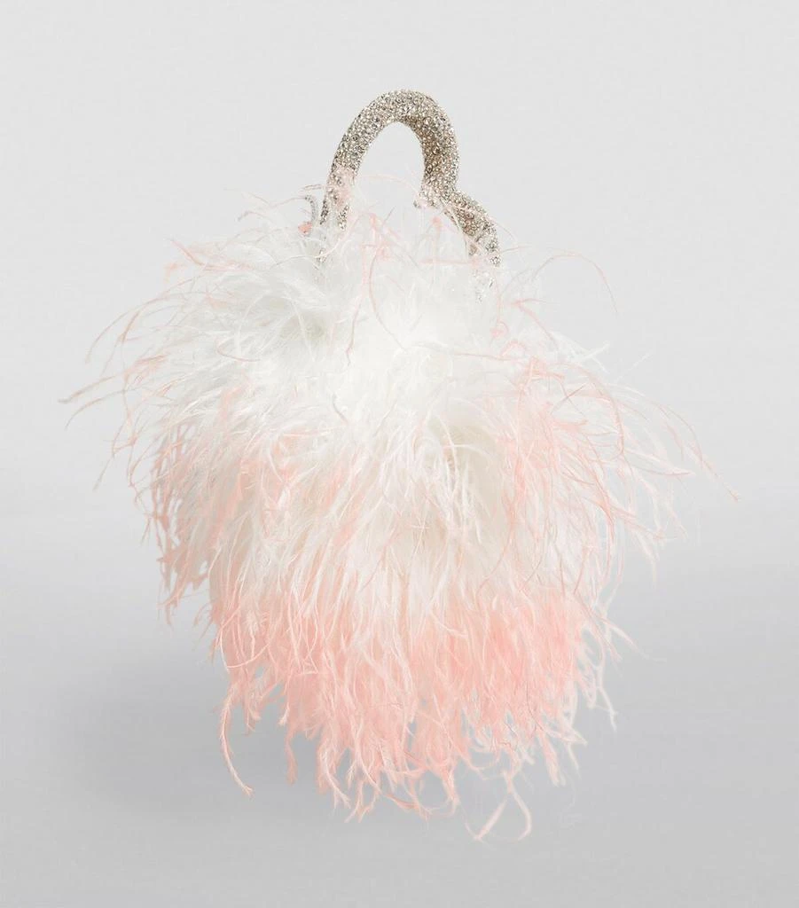 L'Alingi Crystal-Embellished Feather Clutch Bag 2