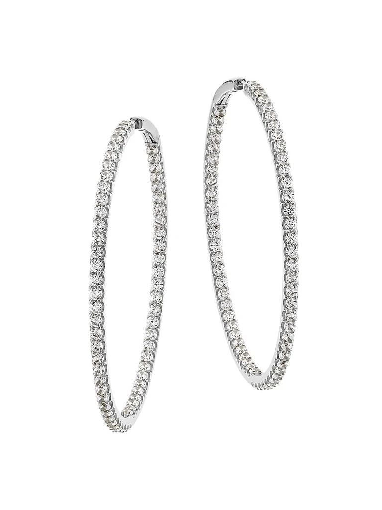 Adriana Orsini Tennis Perfect Sterling Silver
Cubic Zirconia Inside-Out Hoops 1