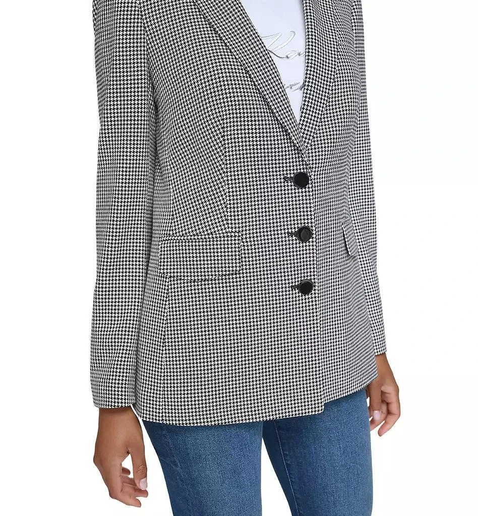 Karl Lagerfeld Paris Women's Houndstooth Blazer 4