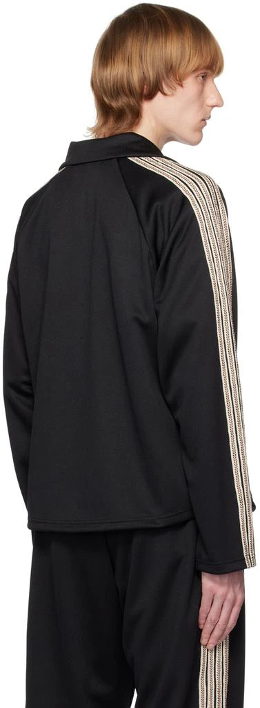 JieDa Black Five Stripe Track Jacket 3
