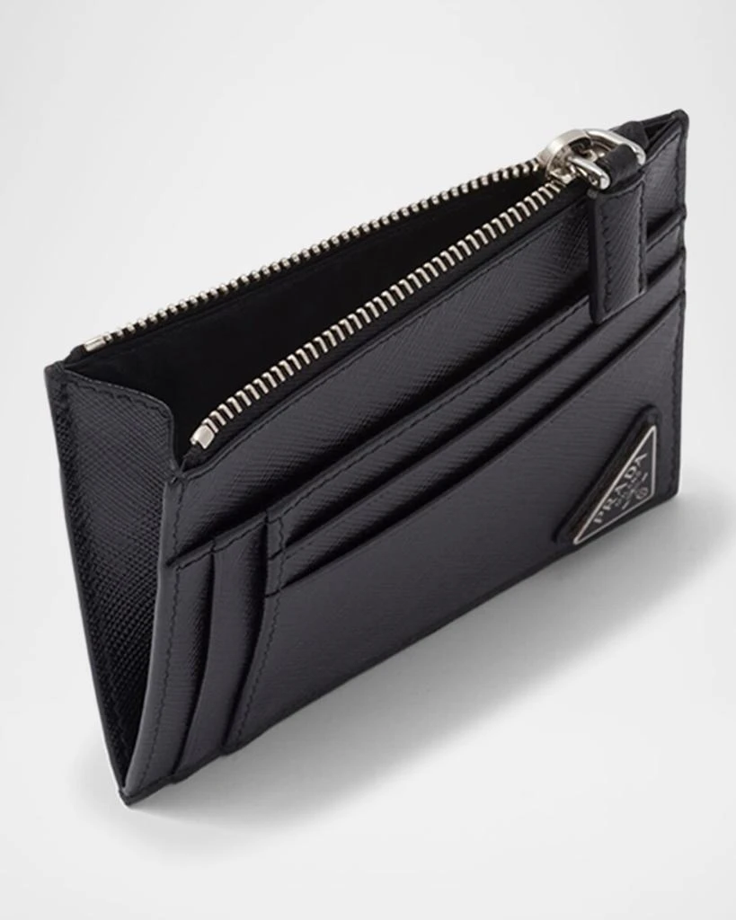 Prada Men's Saffiano Leather Zip Card Holder 3