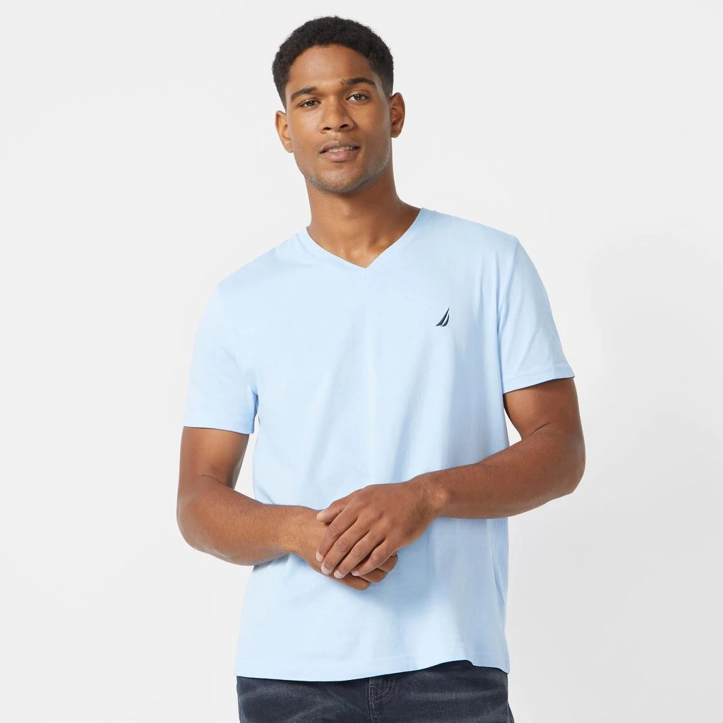 Nautica Mens Premium Cotton V-Neck T-Shirt 13
