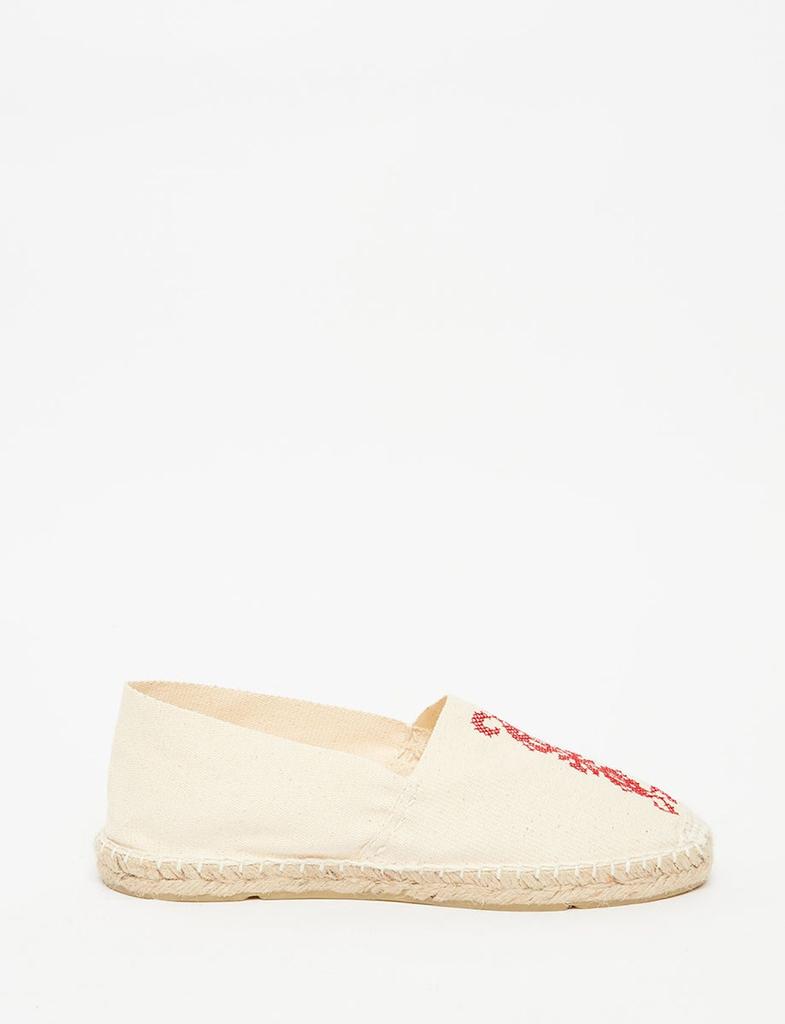 INES DE LA FRESSANGE Auriane ecru embroidered espadrilles