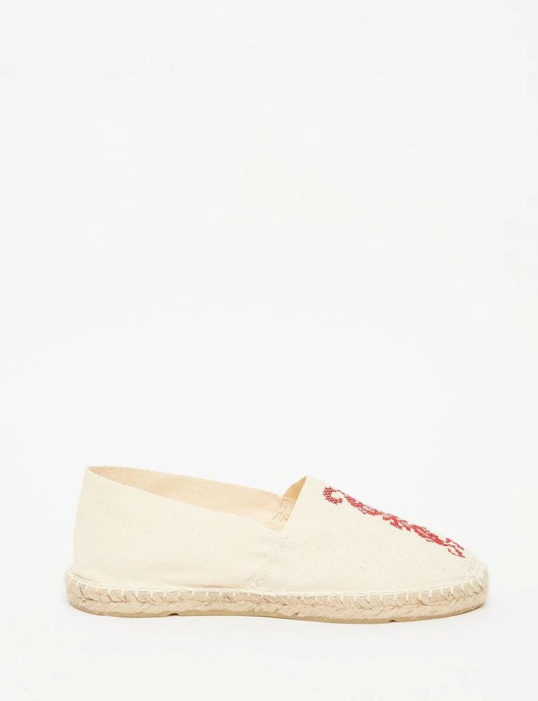 INES DE LA FRESSANGE PARIS Auriane ecru embroidered espadrilles 1