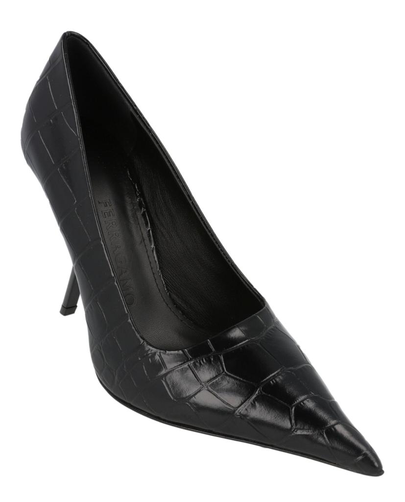 Salvatore Ferragamo Eva Crocodile Leather Pumps