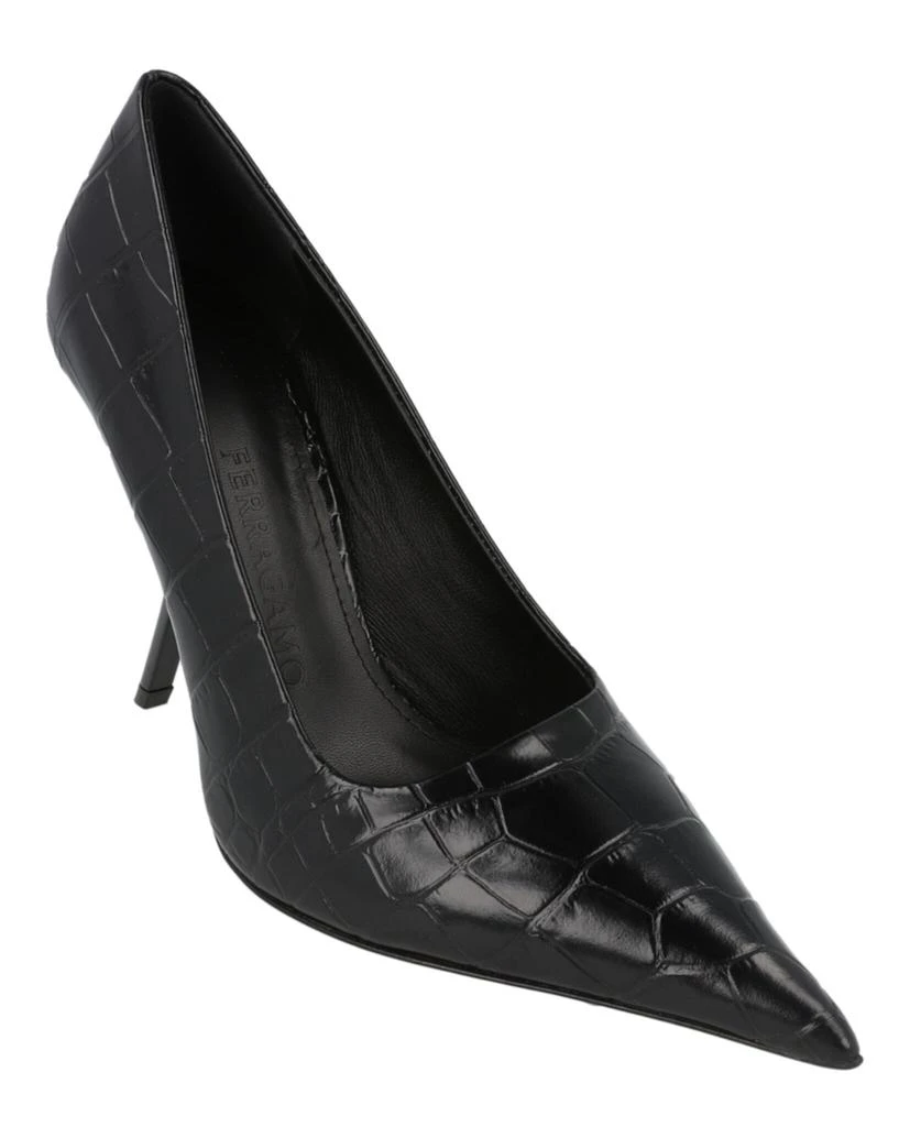 Salvatore Ferragamo Eva Crocodile Leather Pumps 2