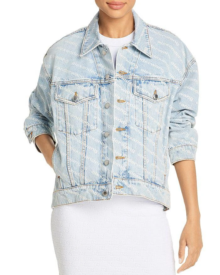 Alexander Wang Falling Back Logo Denim Jacket 1