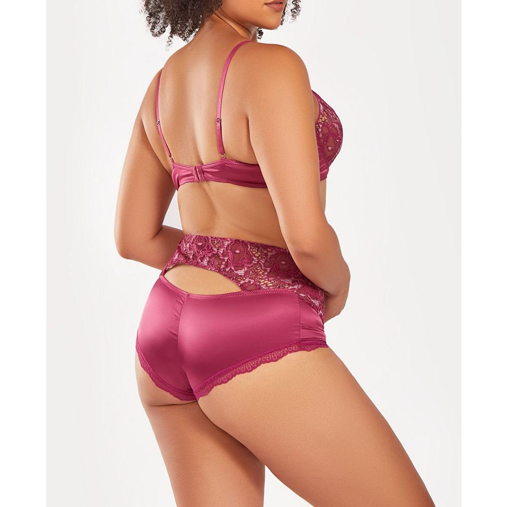 iCollection Plus Size 2 Piece Bralette and Panty Lingerie Set