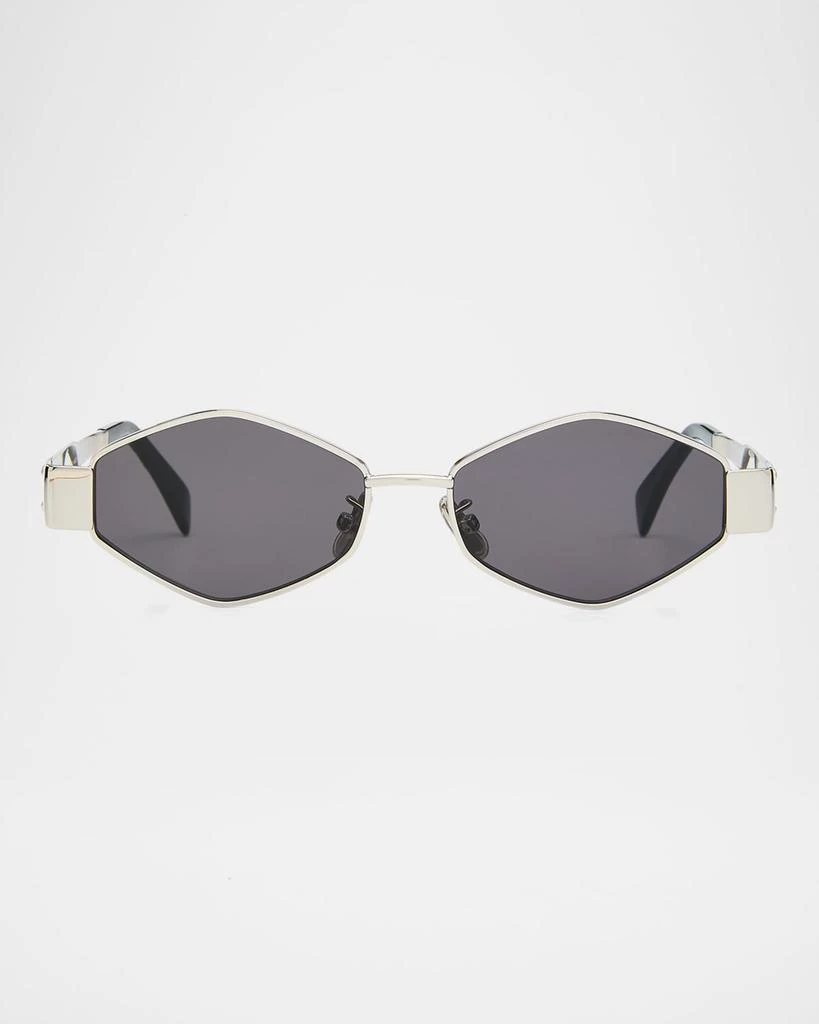 Celine Men's Triomphe Metal and Nylon Oval Sunglasses 3