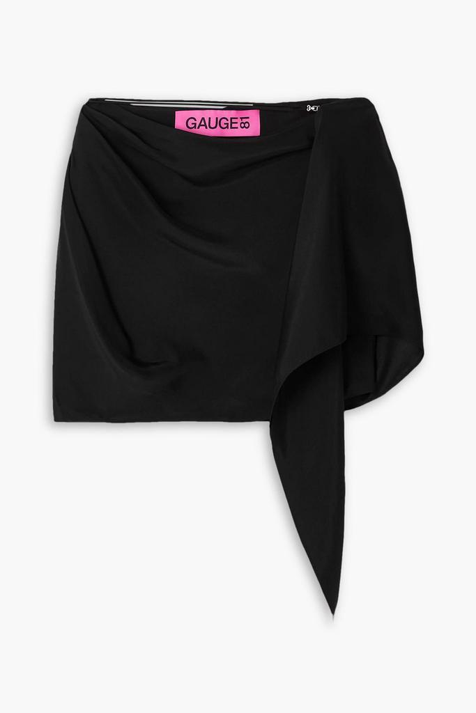 GAUGE81 Himeji draped silk-satin mini skirt
