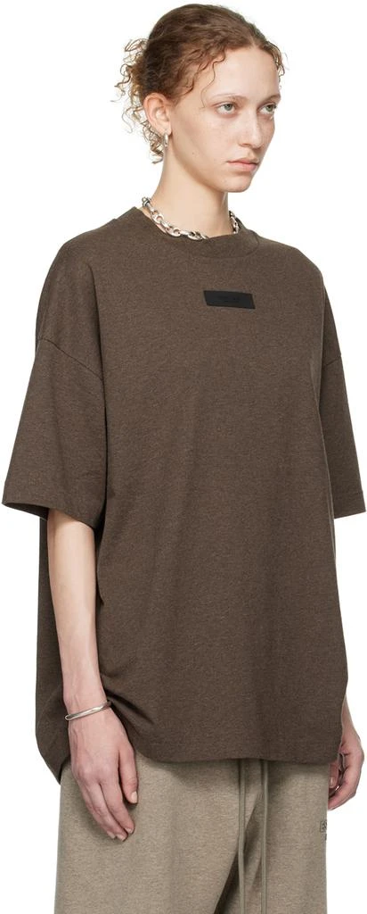 Essentials Brown Crewneck T-Shirt 2