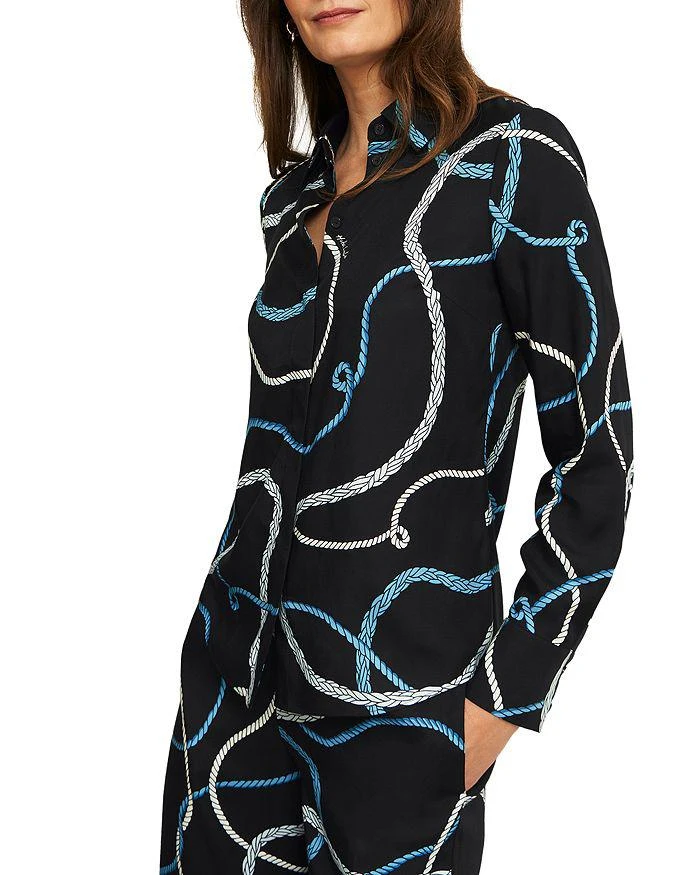 HOBBS LONDON Raya Rope Print Blouse 6