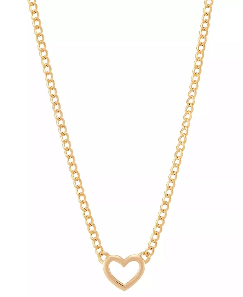 Macy
s Open Heart Pendant Necklace in 10k Gold, 16" + 2" extender