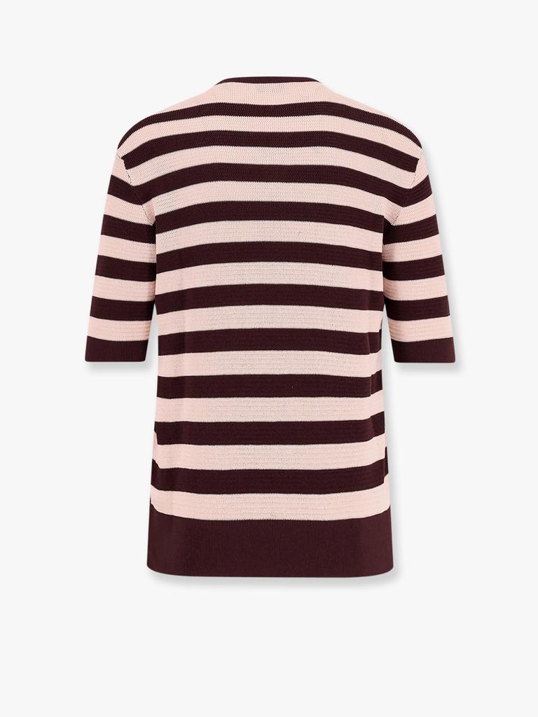 LANEUS Striped knitted cotton sweater