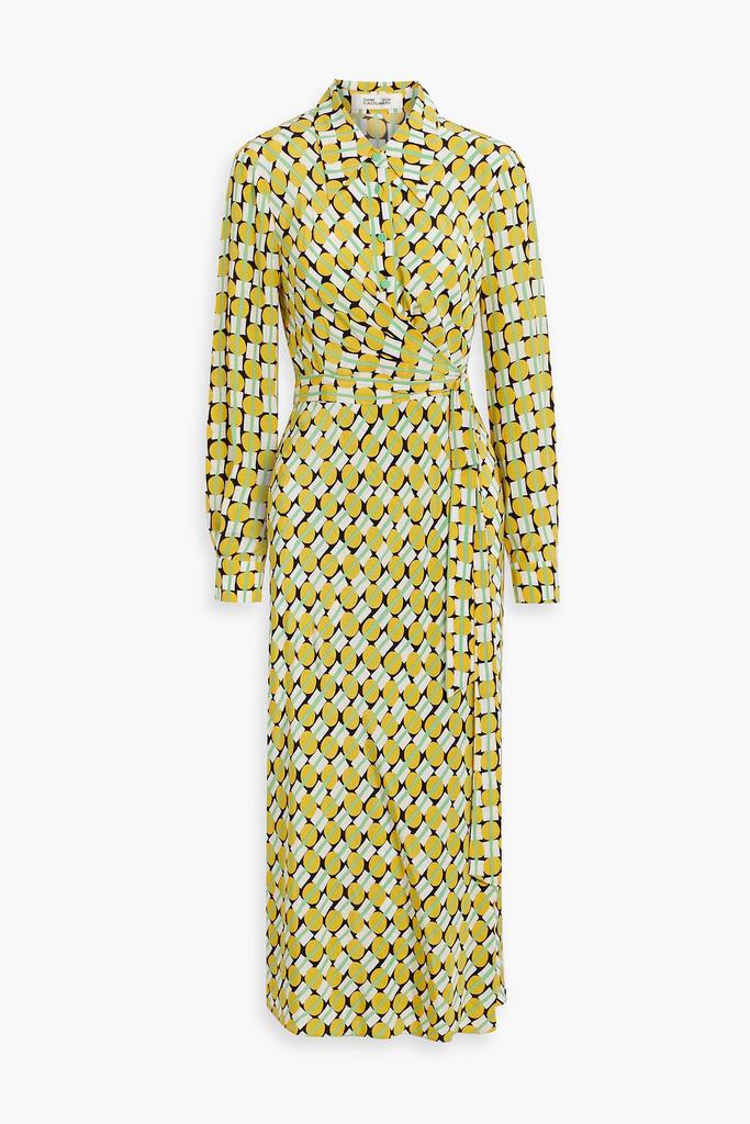 Diane von Furstenberg Tori printed crepe de chine midi wrap dress