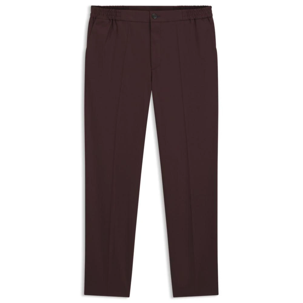 Hugo Boss Slim-fit trousers in wool-blend poplin