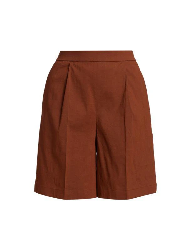 Theory Pleated Wide Leg Shorts 6