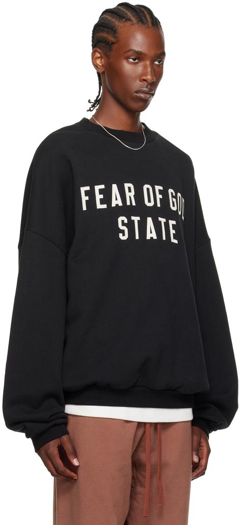 Essentials Black Crewneck Sweatshirt